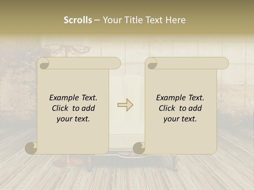 Armchair Elegance Lamp PowerPoint Template