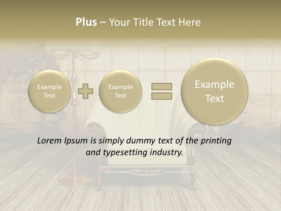 Armchair Elegance Lamp PowerPoint Template