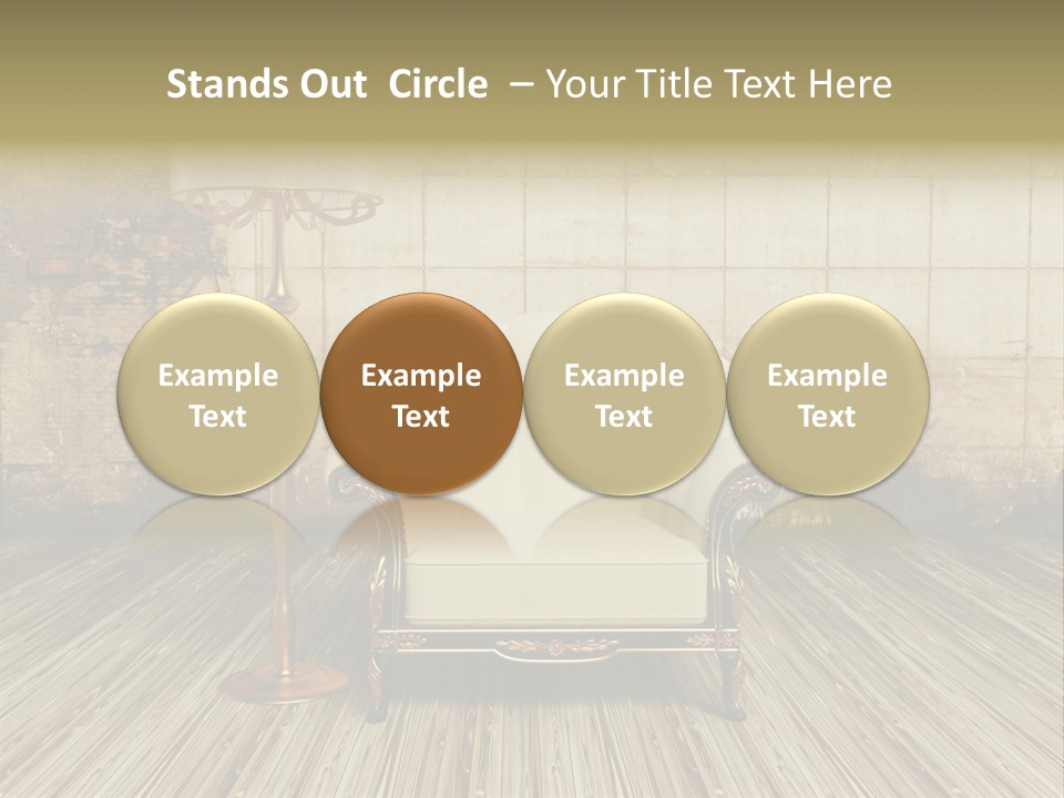 Armchair Elegance Lamp PowerPoint Template