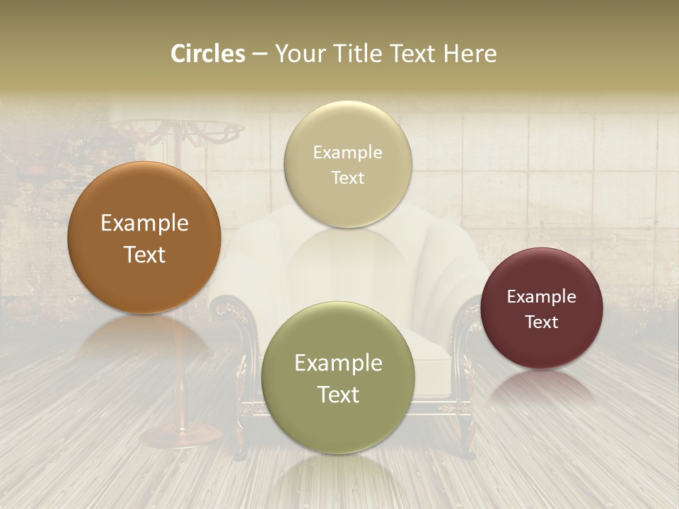 Armchair Elegance Lamp PowerPoint Template