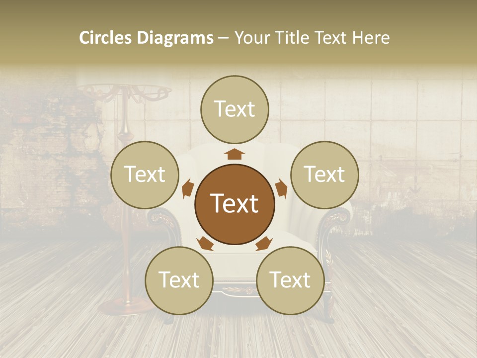 Armchair Elegance Lamp PowerPoint Template