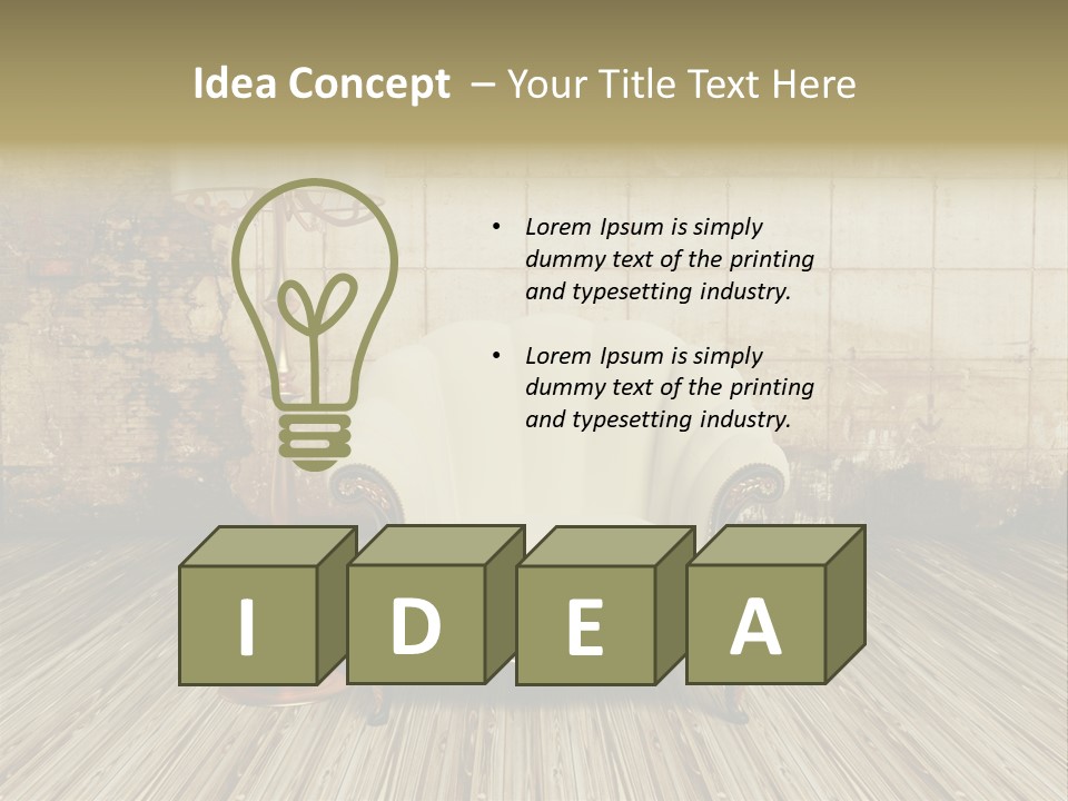 Armchair Elegance Lamp PowerPoint Template