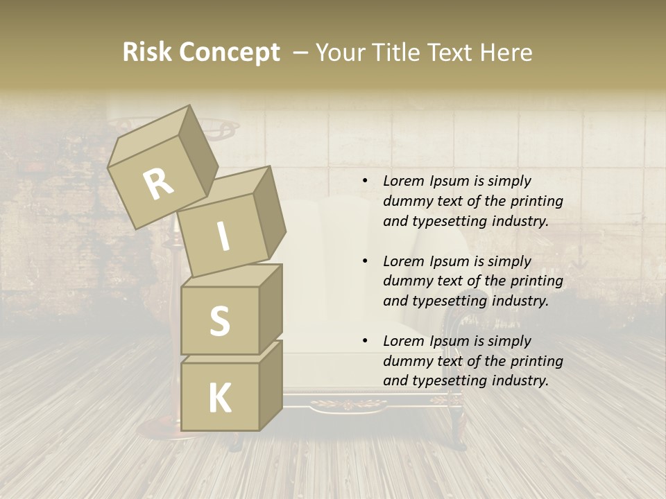 Armchair Elegance Lamp PowerPoint Template