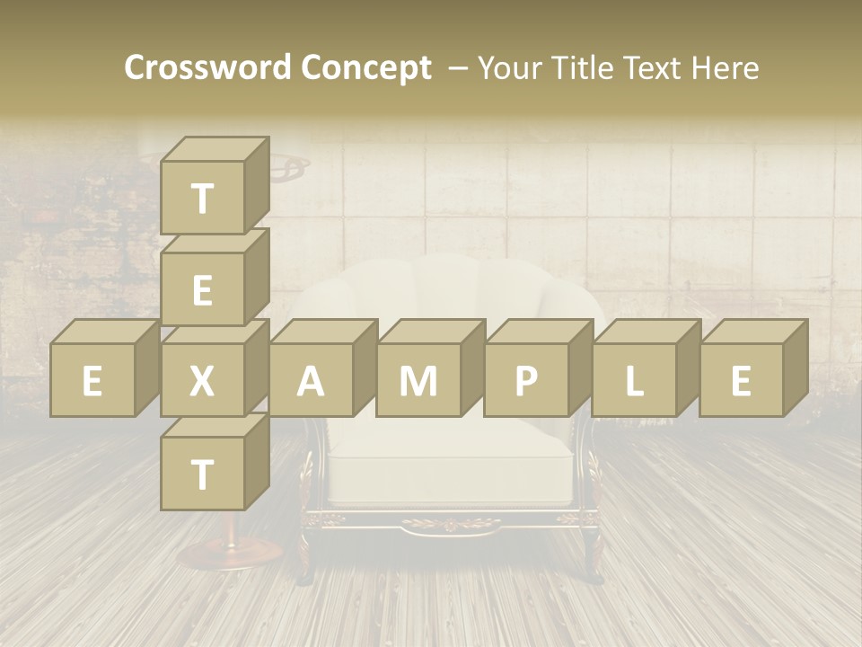 Armchair Elegance Lamp PowerPoint Template