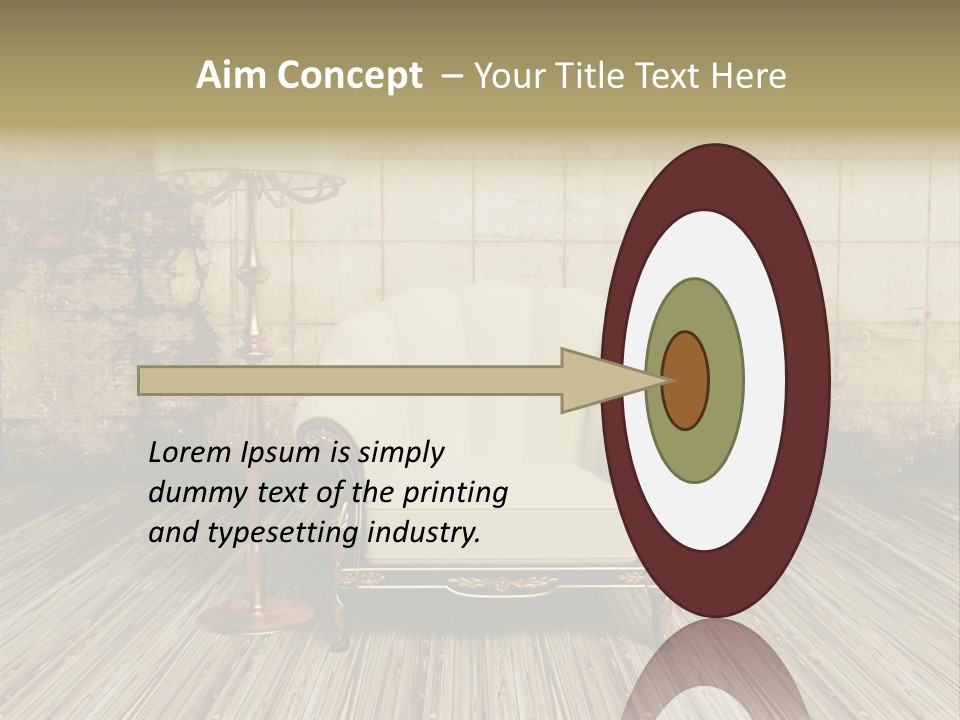 Armchair Elegance Lamp PowerPoint Template