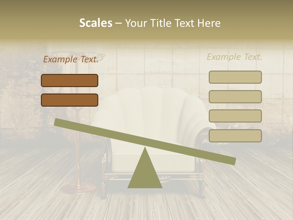 Armchair Elegance Lamp PowerPoint Template