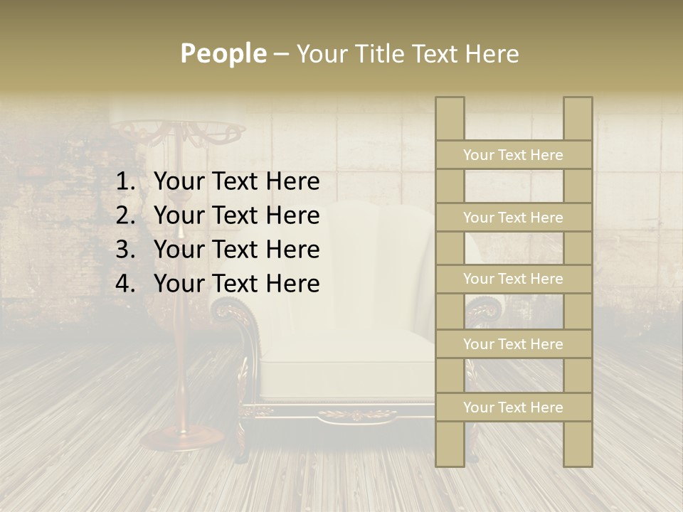 Armchair Elegance Lamp PowerPoint Template