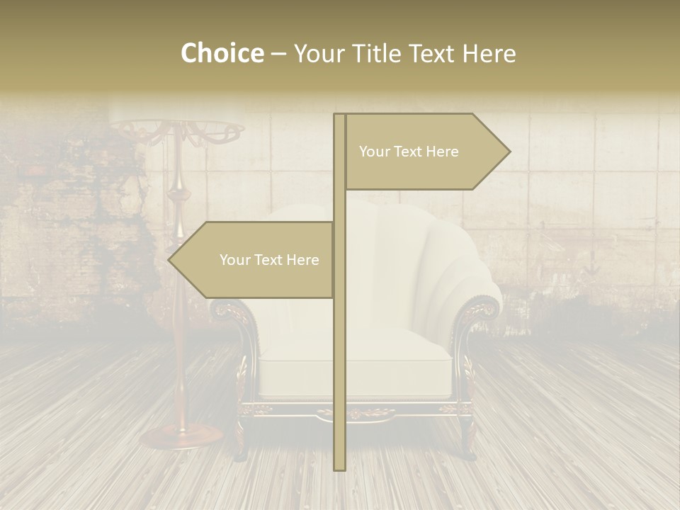 Armchair Elegance Lamp PowerPoint Template