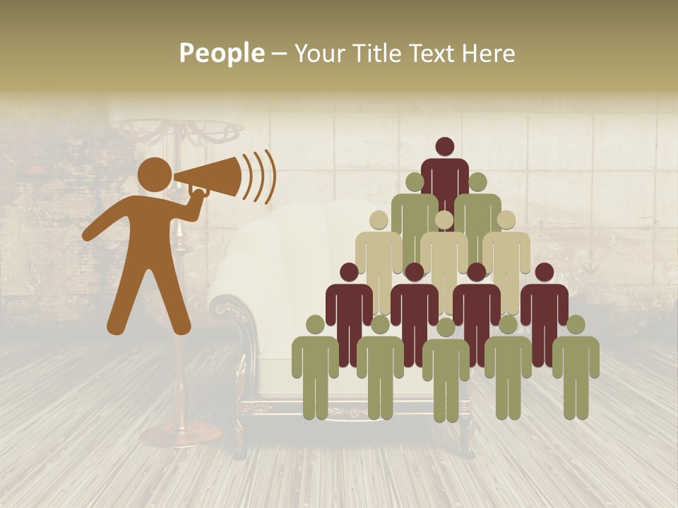 Armchair Elegance Lamp PowerPoint Template