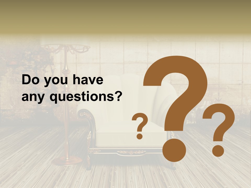 Armchair Elegance Lamp PowerPoint Template