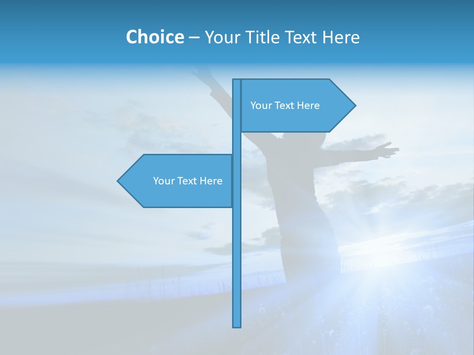 Sign Tilt Sunrise PowerPoint Template