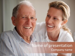 Hair Handicap Elder PowerPoint Template