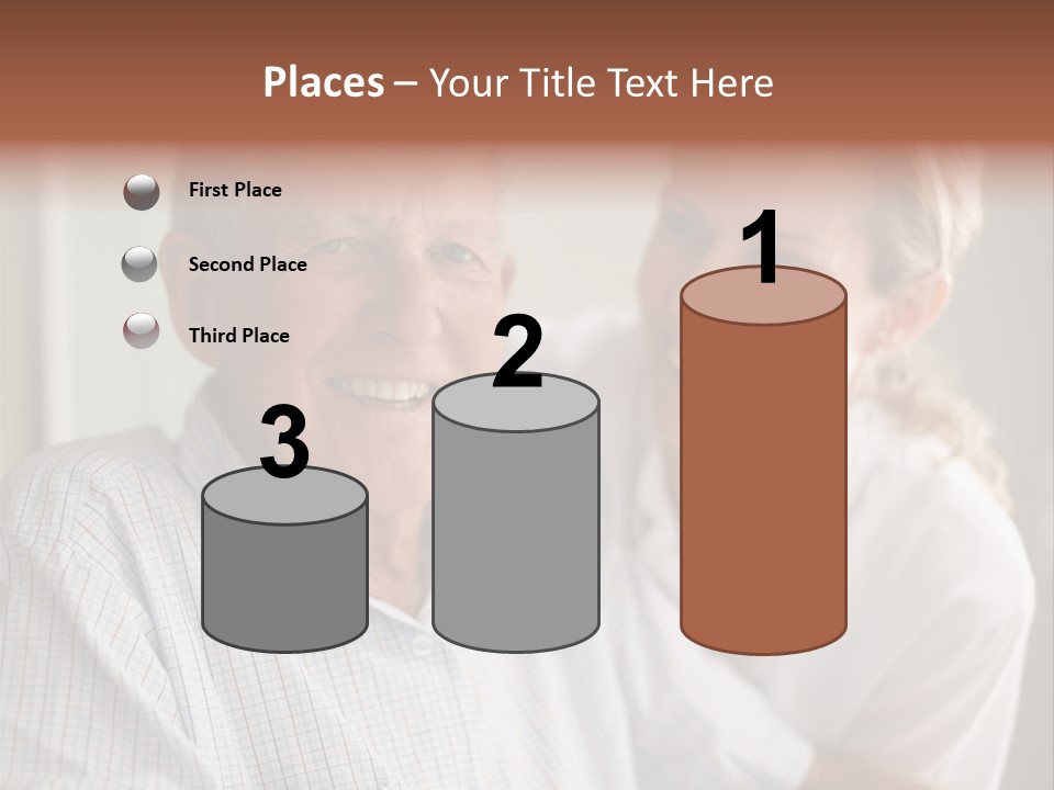 Hair Handicap Elder PowerPoint Template