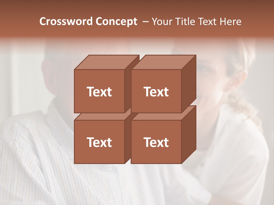 Hair Handicap Elder PowerPoint Template