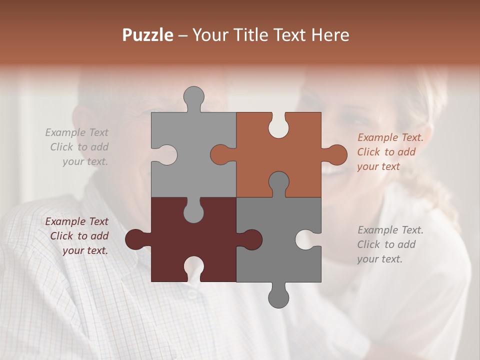 Hair Handicap Elder PowerPoint Template