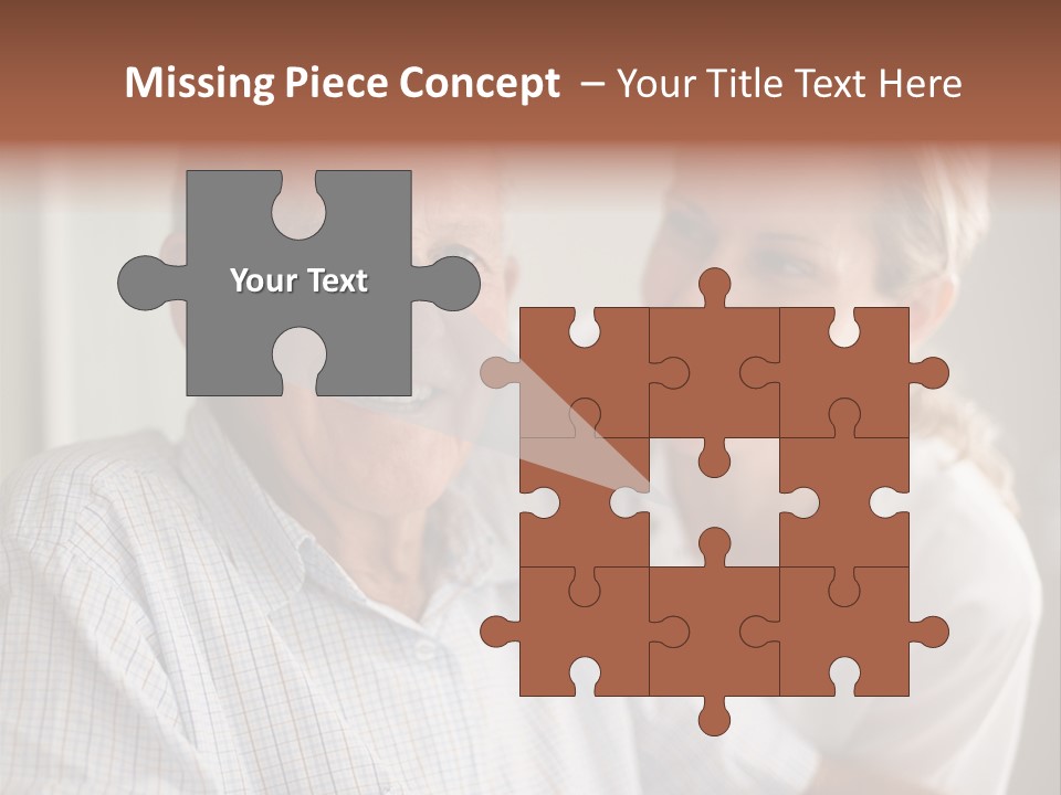 Hair Handicap Elder PowerPoint Template