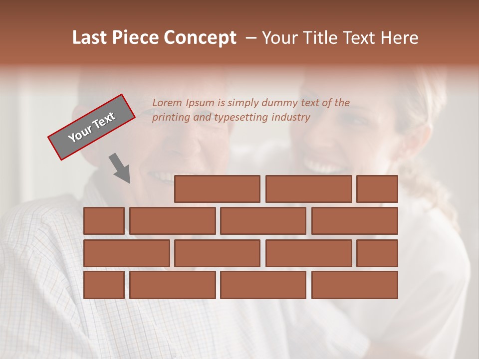 Hair Handicap Elder PowerPoint Template