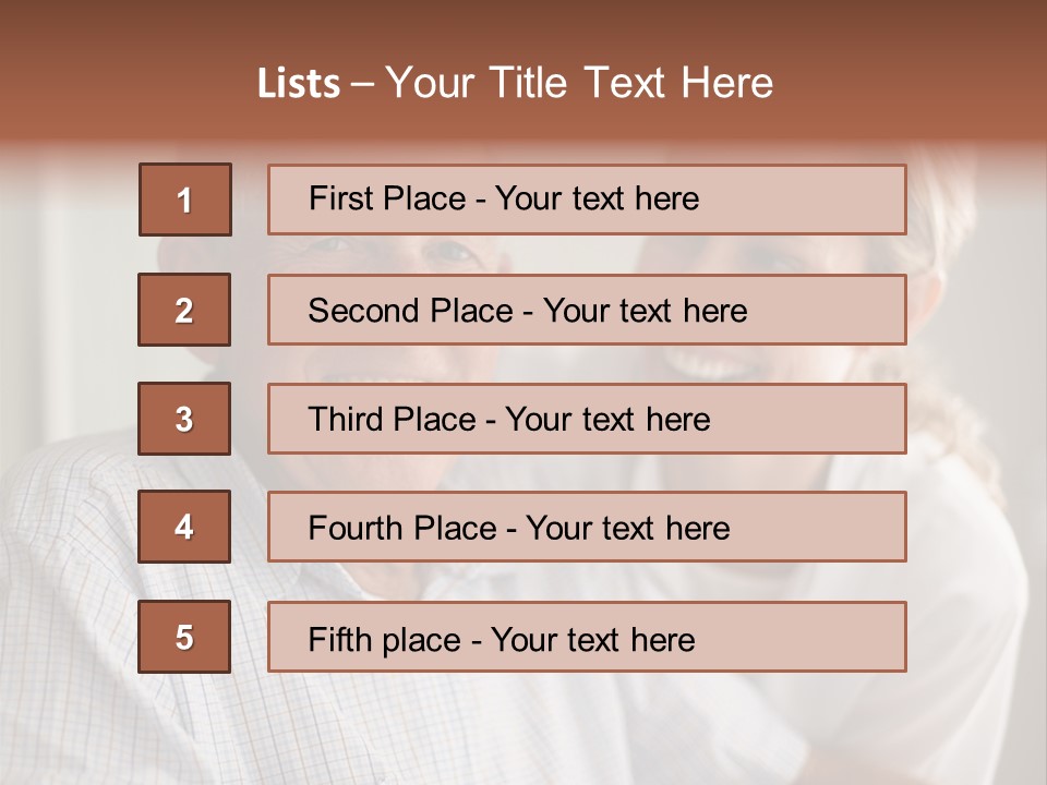 Hair Handicap Elder PowerPoint Template