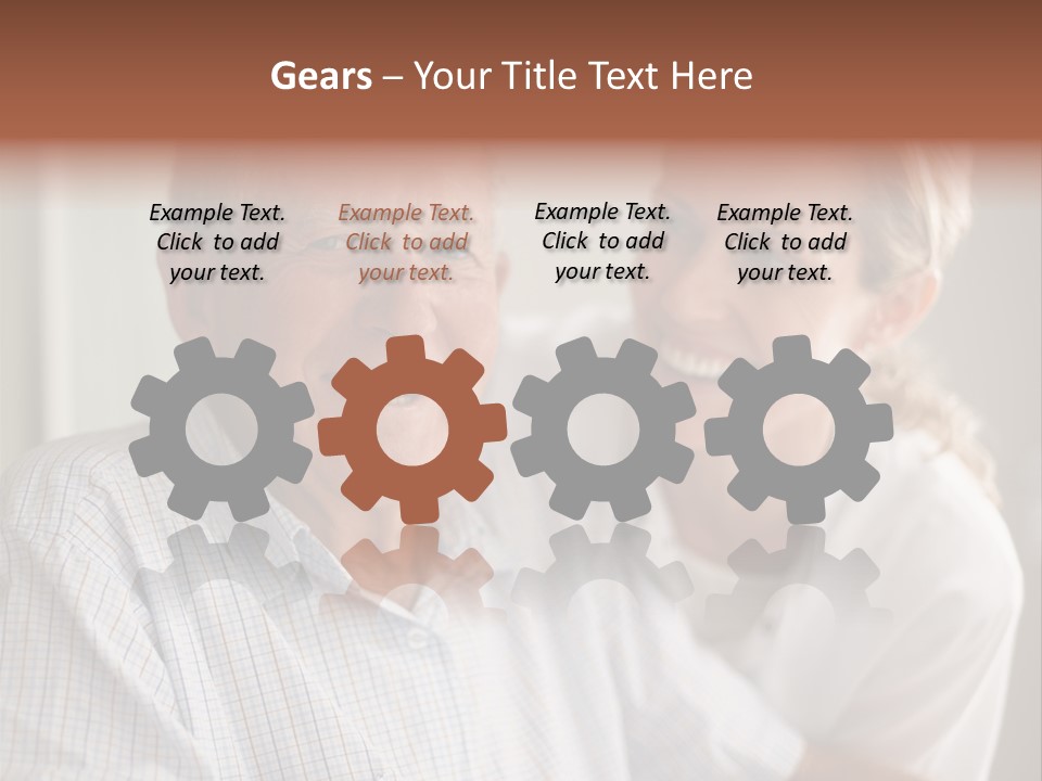 Hair Handicap Elder PowerPoint Template