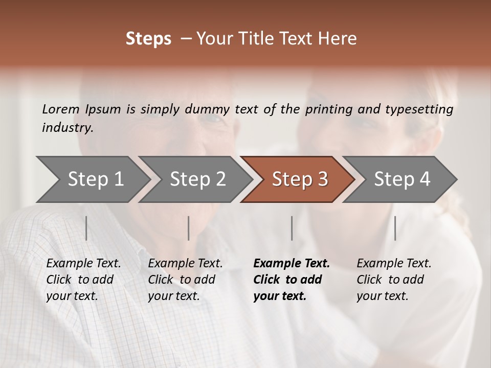 Hair Handicap Elder PowerPoint Template