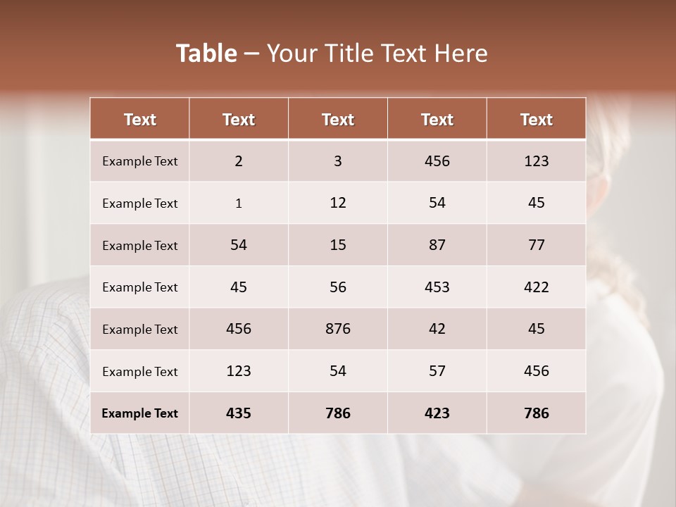 Hair Handicap Elder PowerPoint Template