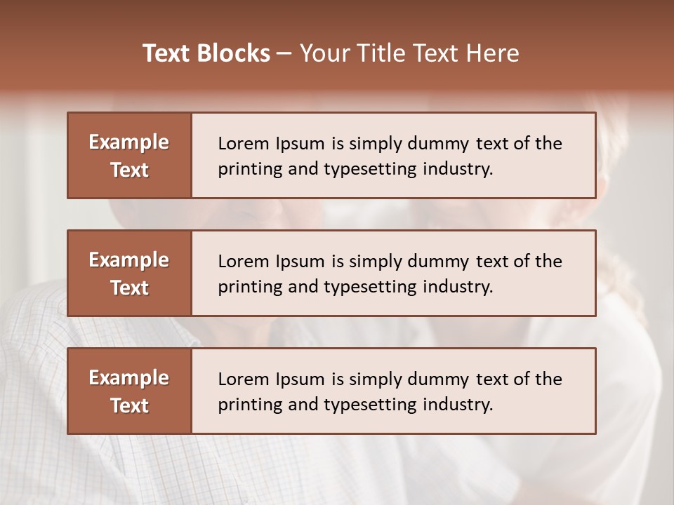 Hair Handicap Elder PowerPoint Template