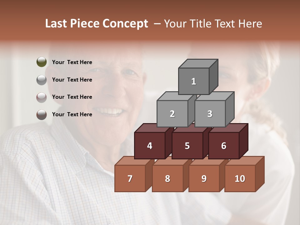 Hair Handicap Elder PowerPoint Template