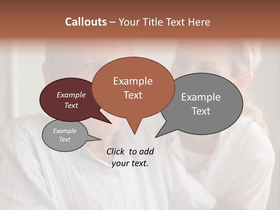 Hair Handicap Elder PowerPoint Template