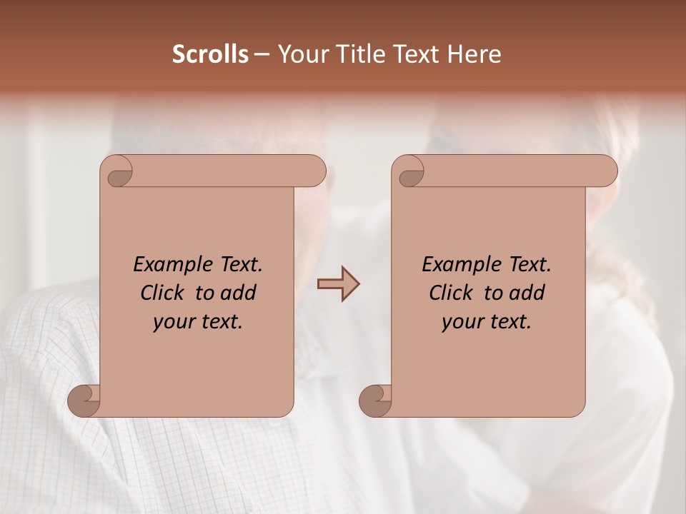 Hair Handicap Elder PowerPoint Template