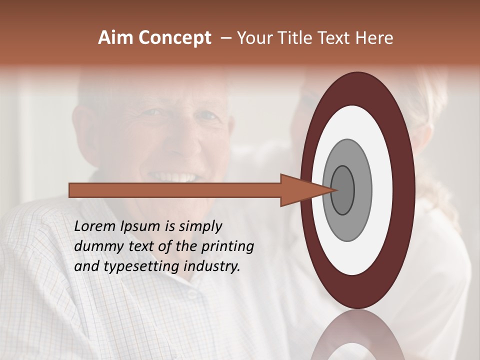 Hair Handicap Elder PowerPoint Template