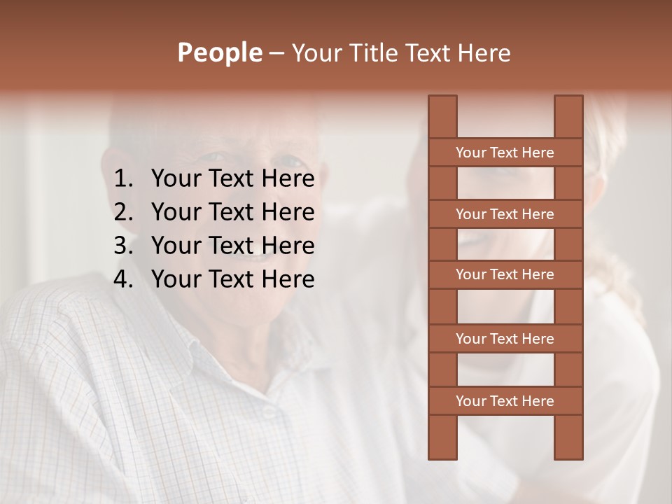Hair Handicap Elder PowerPoint Template