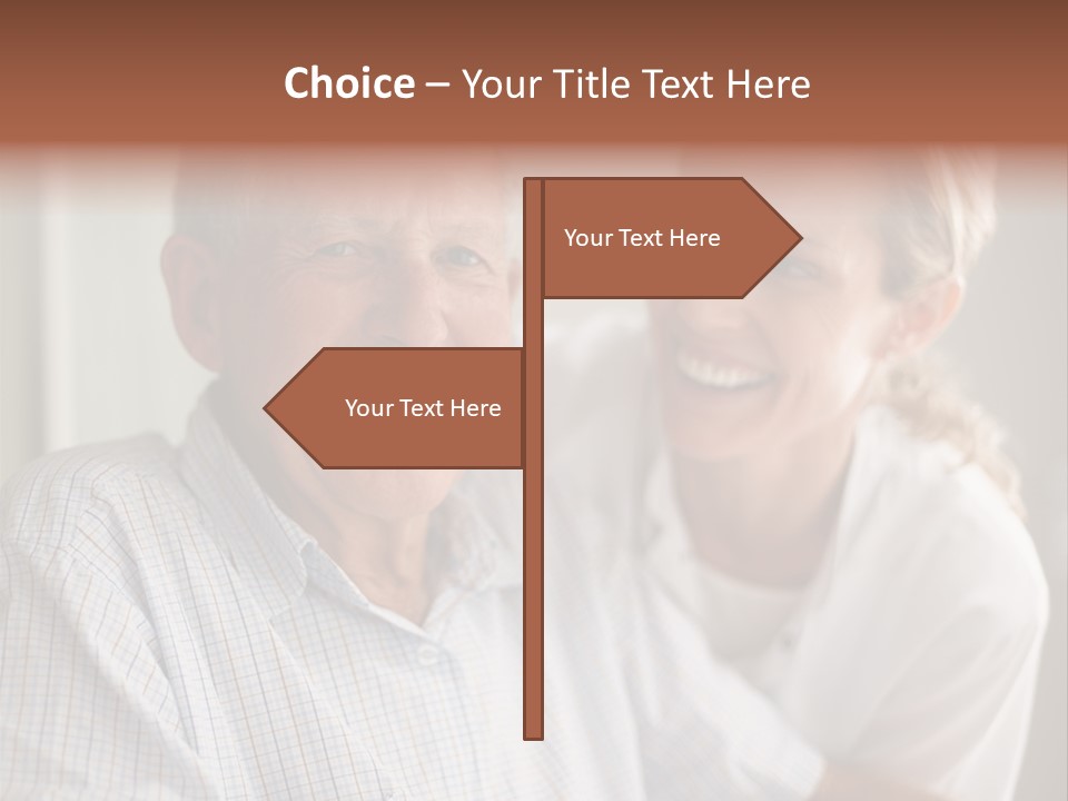 Hair Handicap Elder PowerPoint Template