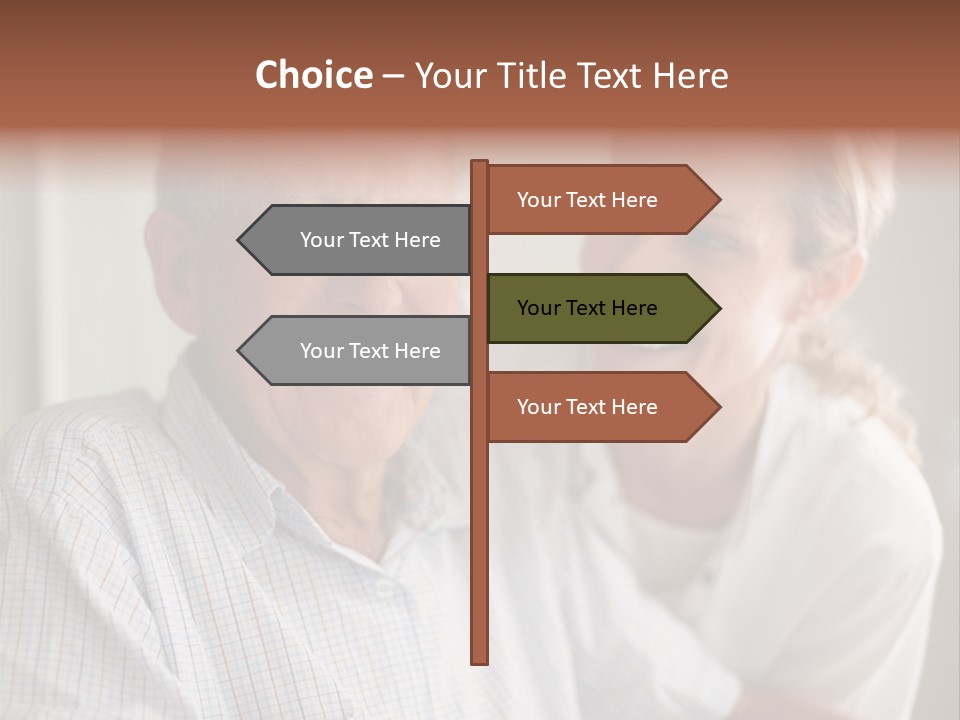 Hair Handicap Elder PowerPoint Template