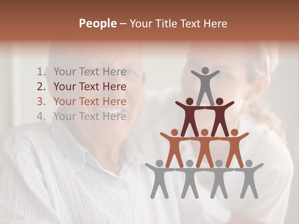 Hair Handicap Elder PowerPoint Template