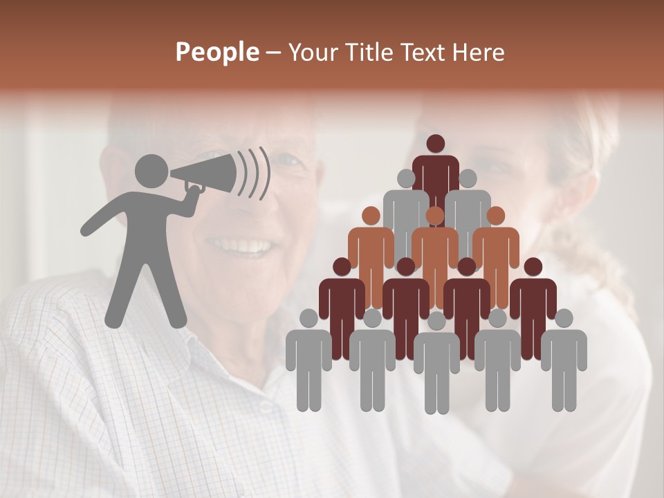 Hair Handicap Elder PowerPoint Template