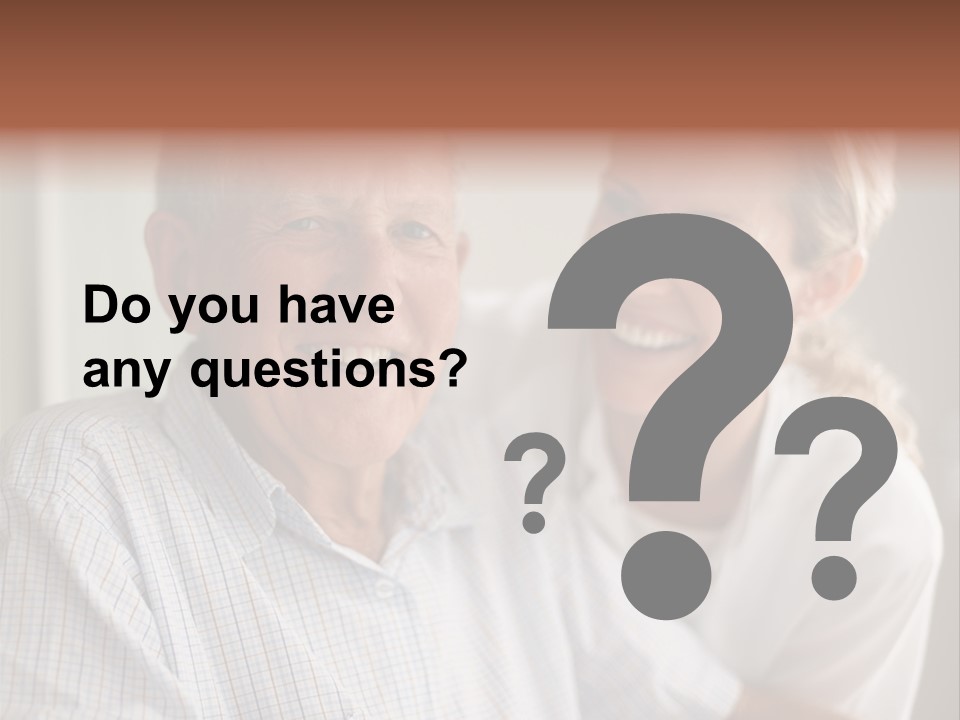 Hair Handicap Elder PowerPoint Template