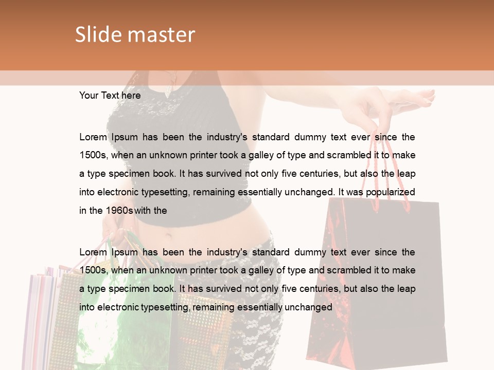 Lovely Allure Bust PowerPoint Template