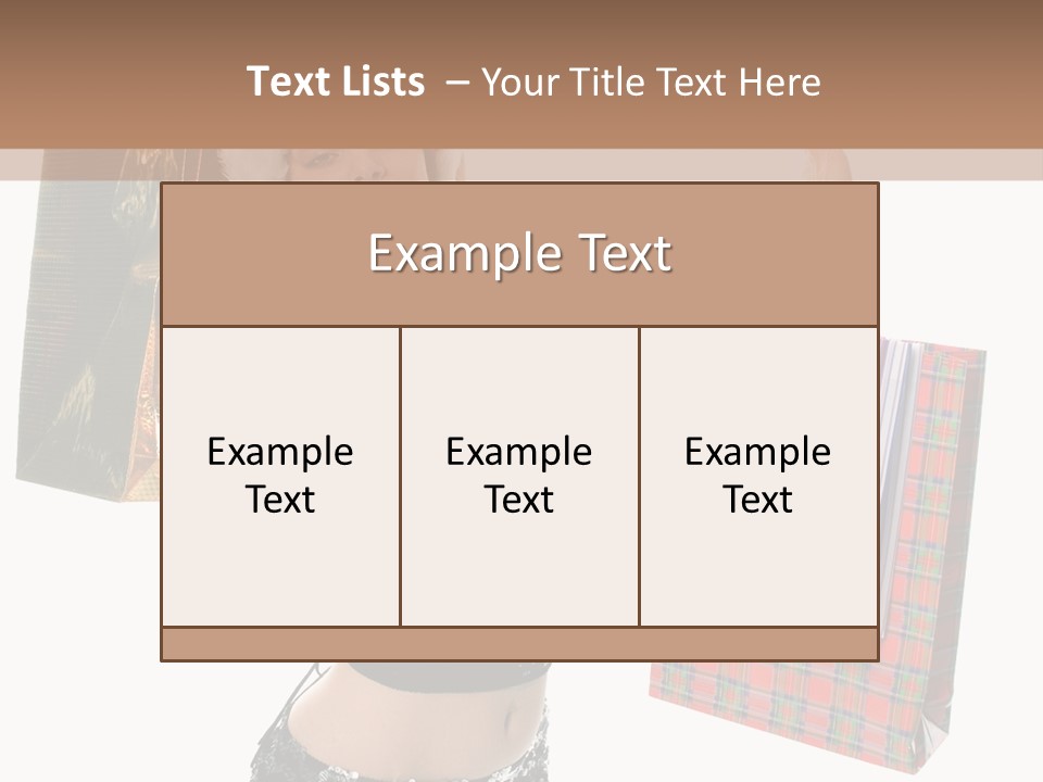 Wear Parcel Bag PowerPoint Template