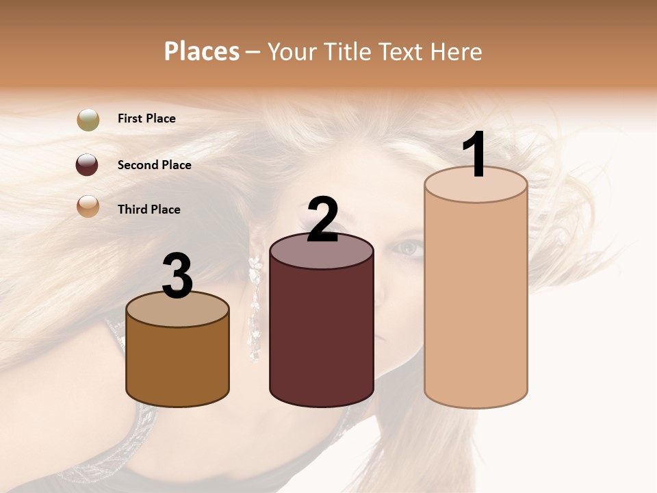 Beauty Caucasian Tousled PowerPoint Template