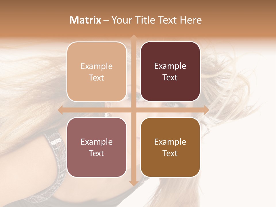 Beauty Caucasian Tousled PowerPoint Template