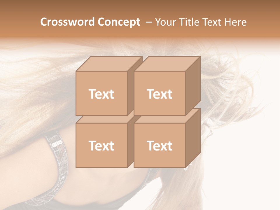 Beauty Caucasian Tousled PowerPoint Template