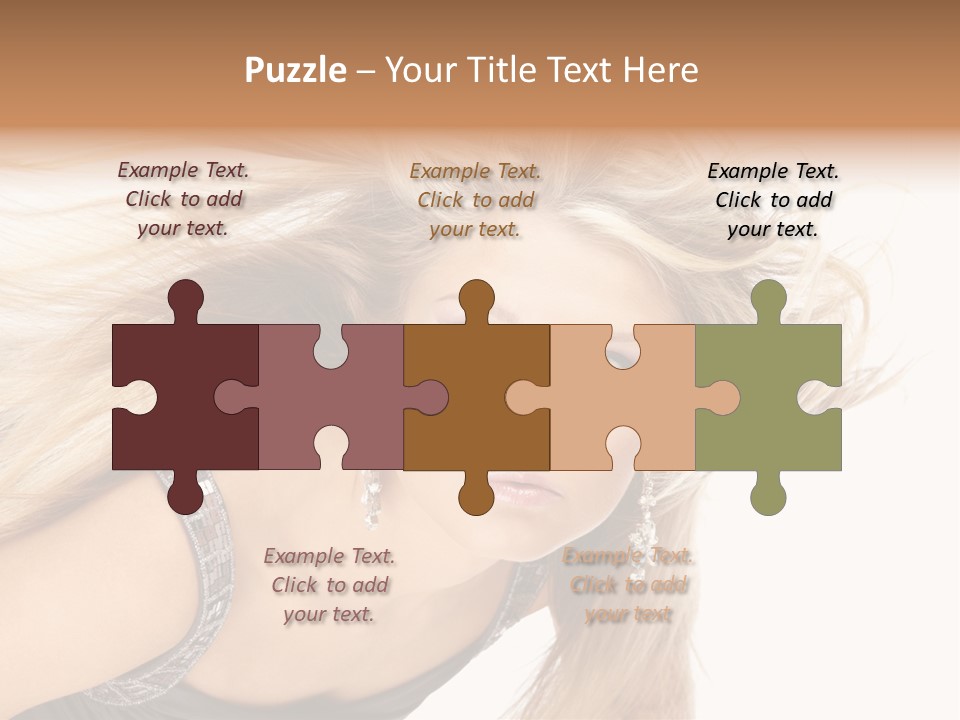 Beauty Caucasian Tousled PowerPoint Template