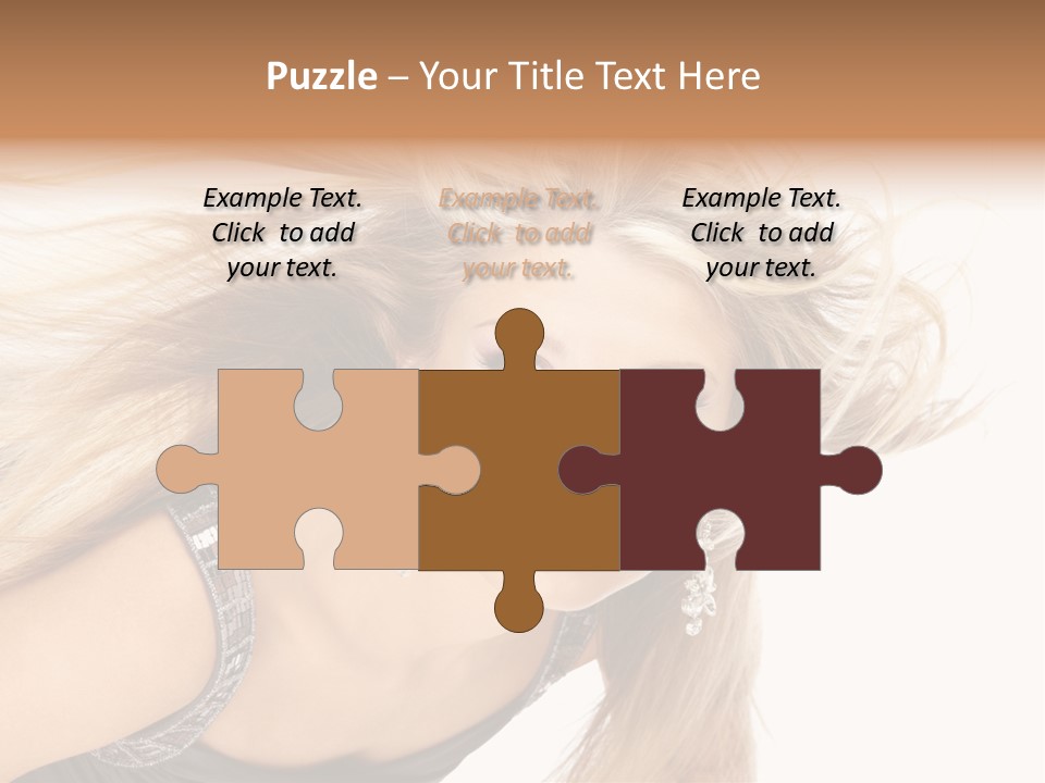 Beauty Caucasian Tousled PowerPoint Template