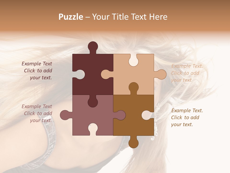 Beauty Caucasian Tousled PowerPoint Template