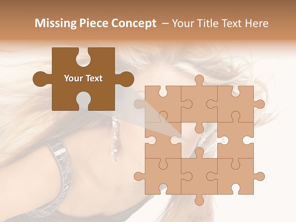 Beauty Caucasian Tousled PowerPoint Template