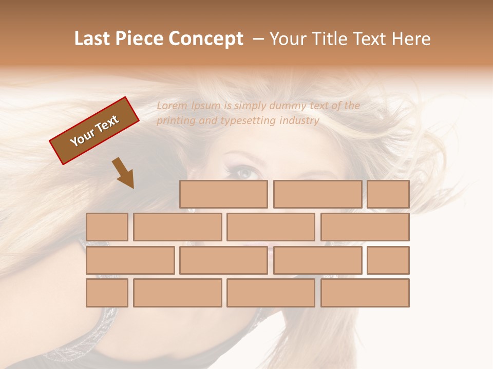 Beauty Caucasian Tousled PowerPoint Template