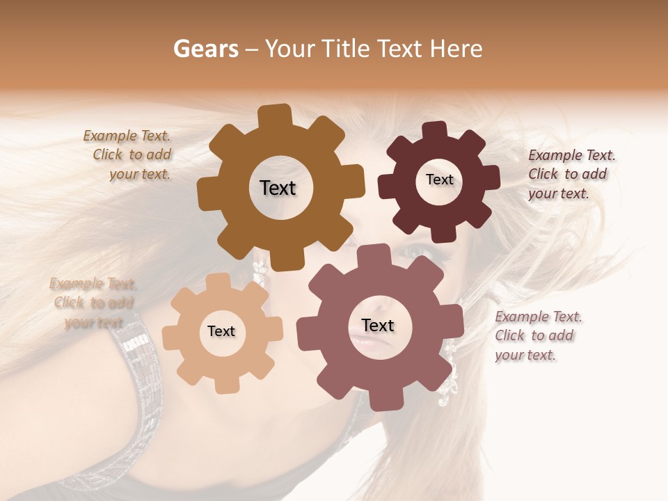 Beauty Caucasian Tousled PowerPoint Template