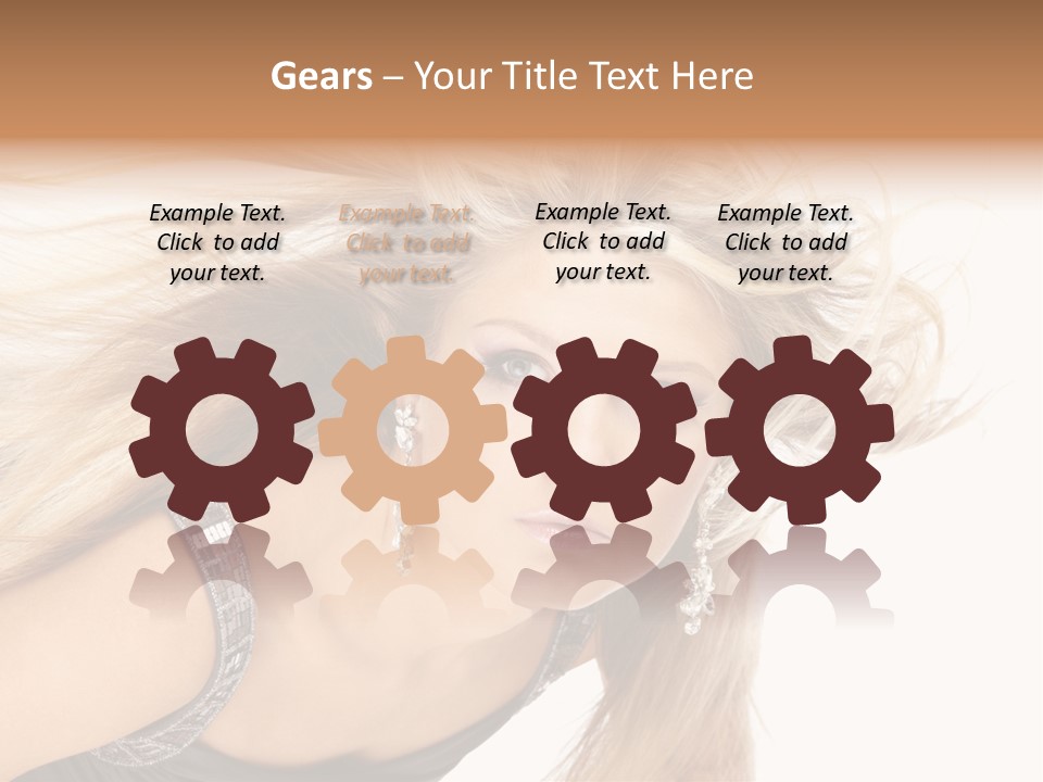 Beauty Caucasian Tousled PowerPoint Template