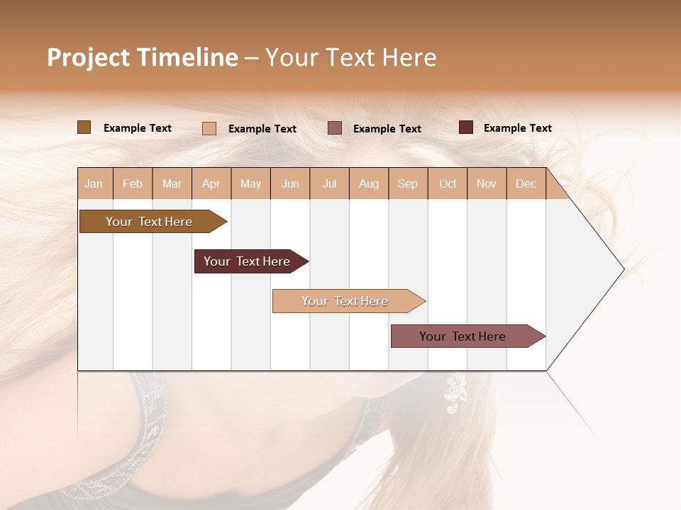 Beauty Caucasian Tousled PowerPoint Template