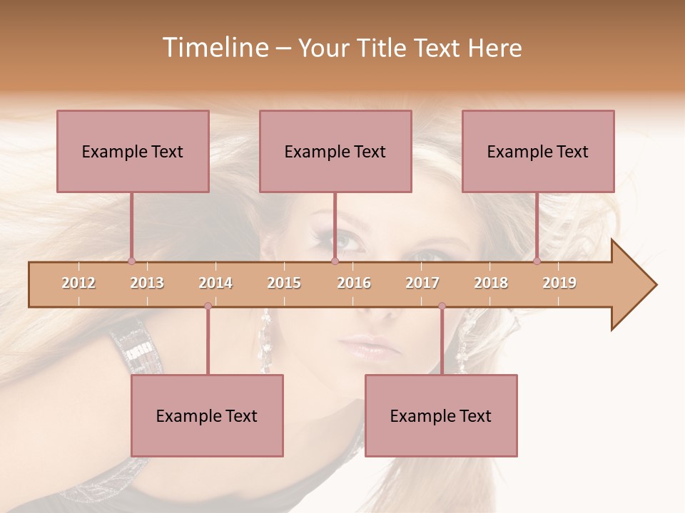 Beauty Caucasian Tousled PowerPoint Template